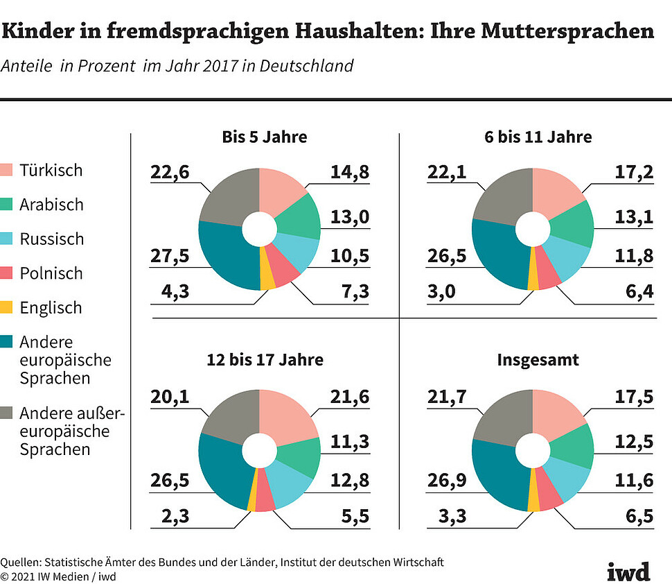 Anteile in Prozent im Jahr 2017 in Deutschland